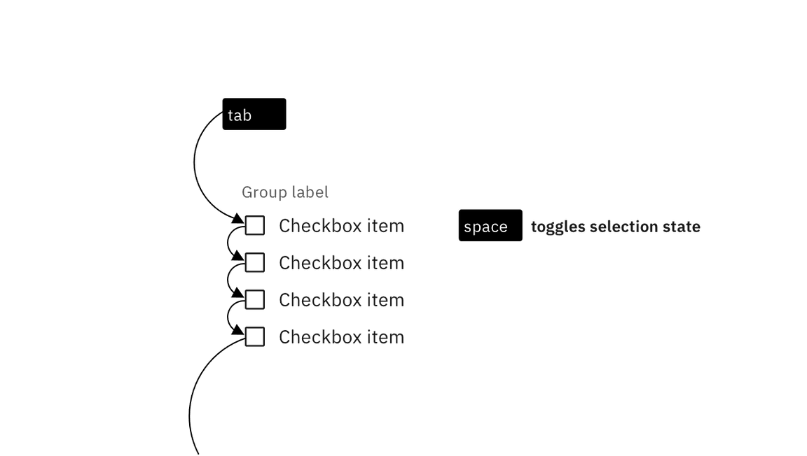 example of checkbox keyboard interaction